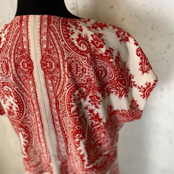 #100 MADEWELL Silk Asian Print Dress - Picture 10 of 12